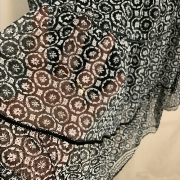 Max Studio boho mesh tank tiered ruffled hem dress - Picture 3 of 11